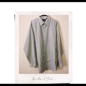Olive and white green dress shirt